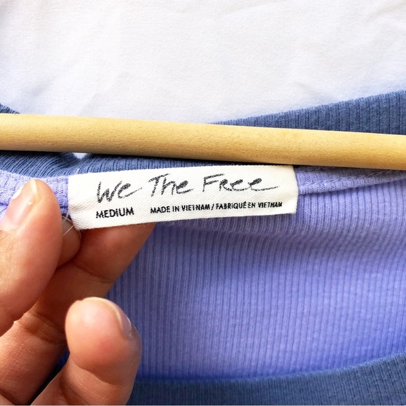 FREE PEOPLE | WE THE FREE FEELIN IT BOHO PATCHWORK SHIRT IN CORNFLOWER MEDIUM - Picture 6 of 7